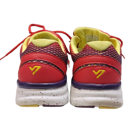 Vionic Red Yellow 335 Elation 1 Mesh Athletic Orthodic Trainers Womens Size 8.5 - Picture 7 of 11